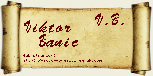 Viktor Banić vizit kartica